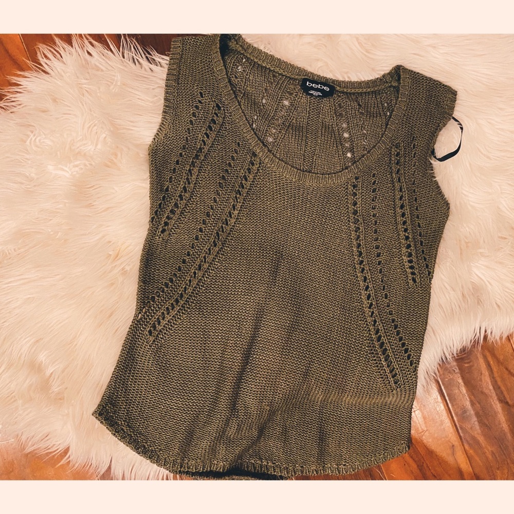 Bebe olive green tank